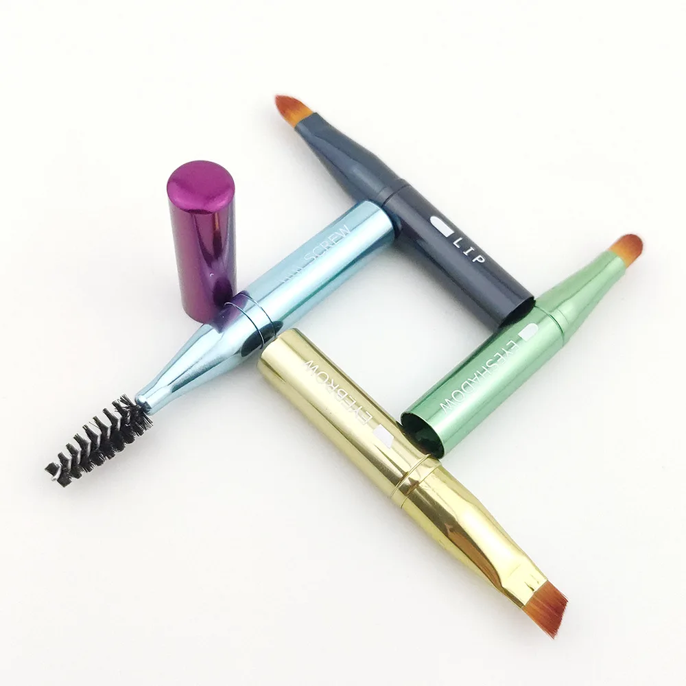 4 в 1 Профессиональный набор кистей для макияжа портативная кисть растушевки тени