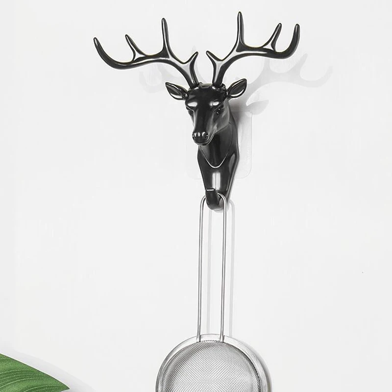 

Antler Wall Hanging Hook Deer Head Storage Hook for Hanging Clothes Hat Scarf Key Deer Horns Hanger Rack Wall Decoration