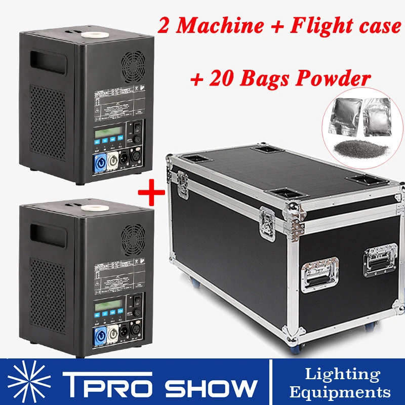2 Machine 20 Powder Холодная искра машина 2 шт. в 1 кейс дистанционного Dmx512 бенгальские огни эффект 400 Вт Мини Фонтан Для Свадебное освещение шоу - Цвет: 2 Machine 20 Powder