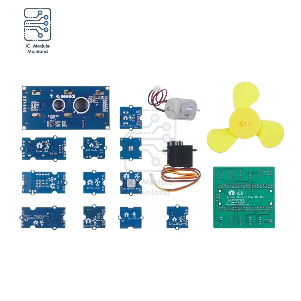 Стартовый комплект для Raspberry Pi Pico макетная плата датчики приводы и настройки