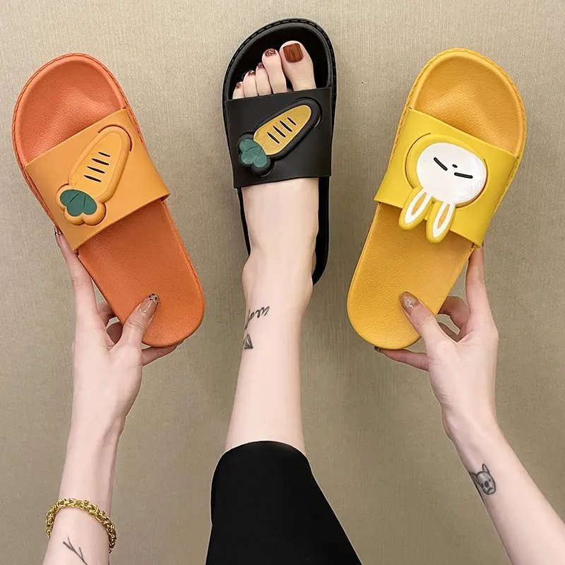 

2021 summer cute cartoon rabbit home Korean style indoor and outdoor wear ins fashion sandals and slippers women