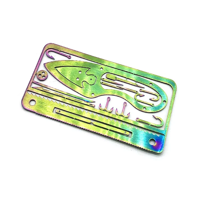 

Многофункциональный инструмент для выживания в кемпинге рыболовный крючок карточка охотничий аварийный инструмент NW