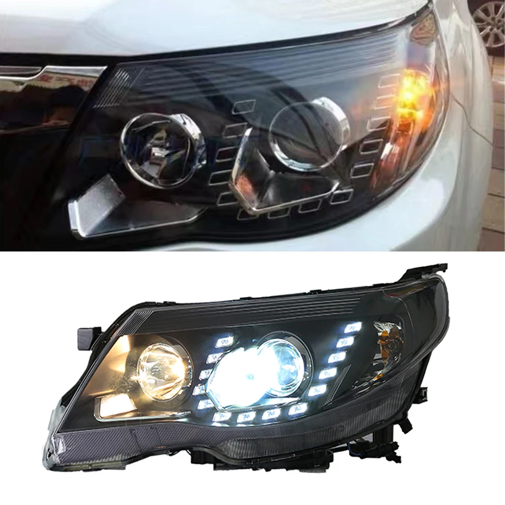 2PCS Car Styling Head Lamp for Subaru Forester Headlight 2008 2009 2010 2011 2012 LED DRL Hid Bi Xenon Projector Lens | Автомобили и