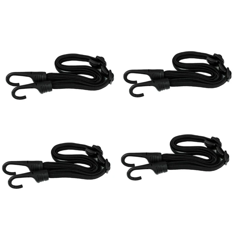 

4PCS 60-110cm Motorcycle Helmet Rope Elastic Rope Braided Rope Outdoor Electric Bicycle Helmet Rope with Hooks