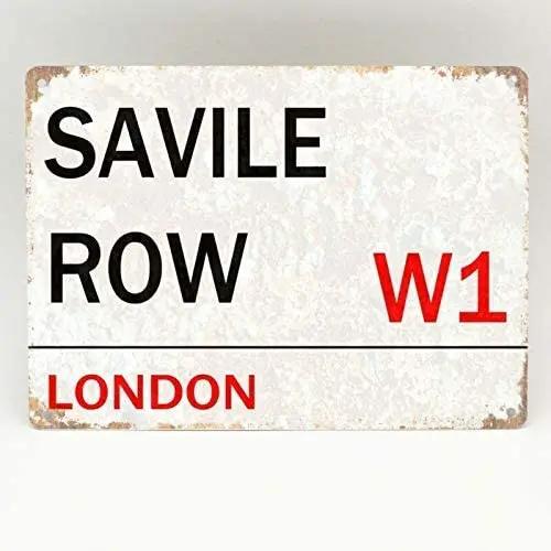 Алюминиевый знак JUCHen Savile Row W 1 London Street Road металлический декоративный 8x12
