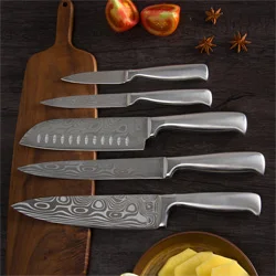 XYj набор кухонных ножей из 6 предметов, японский нож Santoku, нож, нож для повара, ножи для резки овощей, режущие инструменты