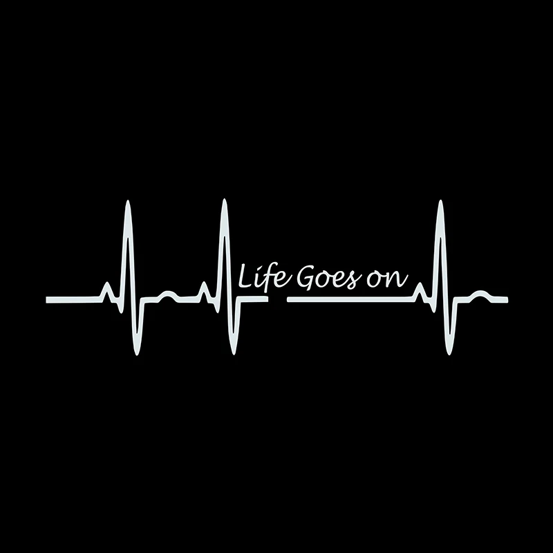 DAWASARU Heart Beat Trackpad Life Goes on Nice наклейка черный серебристый виниловый автомобильный