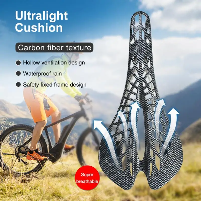 

Bicycle Saddle Carbon Fiber Saddle Bicycle Riding Seat Spider Saddle Breathable And Comfortable Saddle Riding Accessories