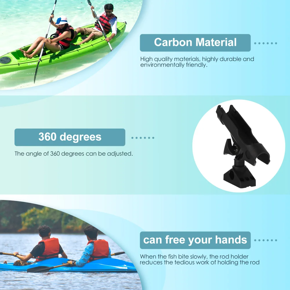 

1 Pc Rotating Fishing Rod Bracket Fishing Rod Rack Fishing Supply (Black)