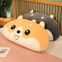 1pc cute shiba inu dog bedside plush pillow lovely husky cushion stuffed soft animal toys sleeping doll for children girls