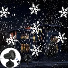 Лазерный светильник в виде снежинки, водонепроницаемый, прожектор с эффектом снегопада, для новогодней и рождественской вечеринки