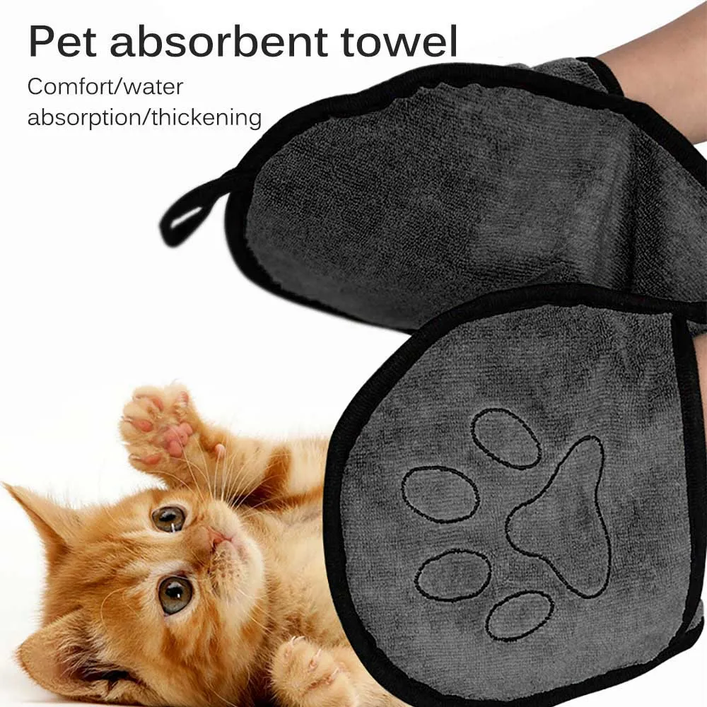 

Pet Bath Towels Dog Accessories Dry Quick-Drying Towels Absorbent Clean Up Fiber Towel Pet Dogs Soft Lint-Free Thick Bath Towel