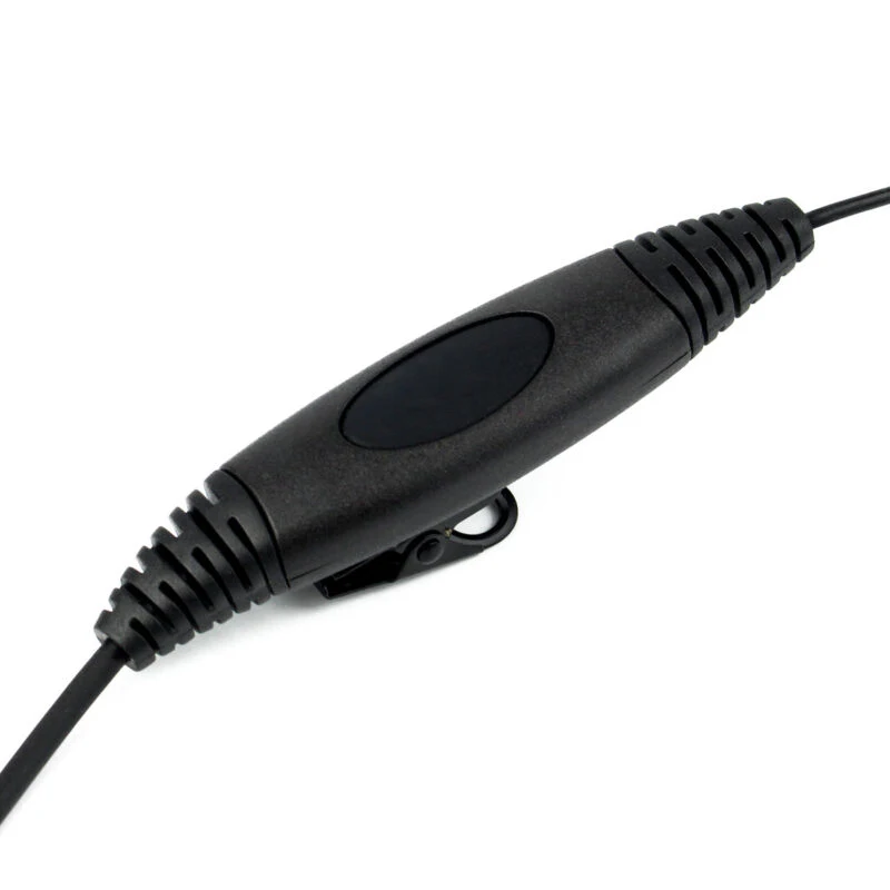 Black 2-Pins Ear Bar Earpiece Mic PTT Headset Replacement For TYT WOUXUN Radio
