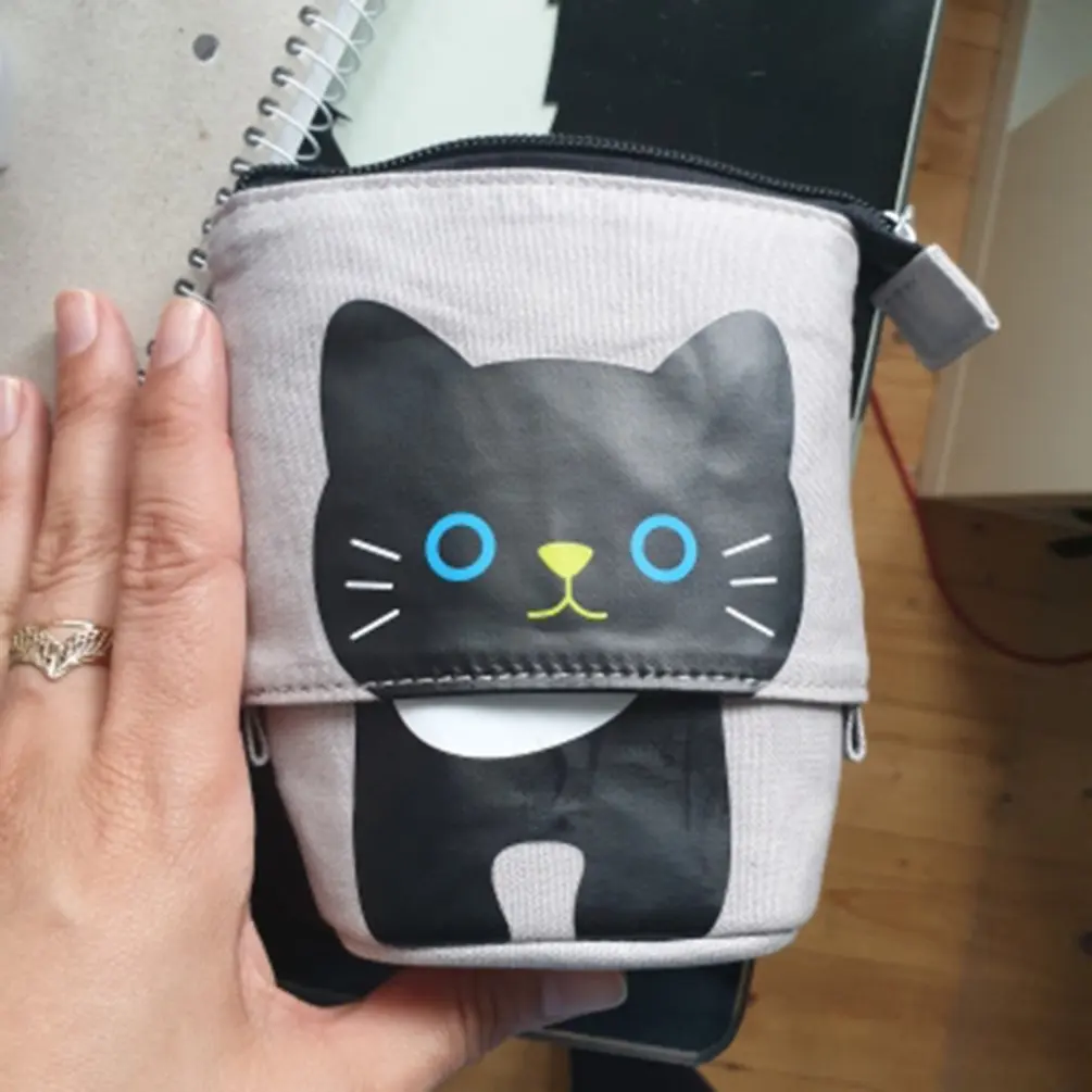 

Flexible Big Cat Pencil Case Fabric Quality School Supplies Stationery Gift School Cute Pencil Box Pencilcase Pencil Bag