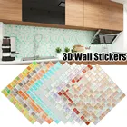 1 шт. 3D водонепроницаемые настенные наклейки, самоклеящиеся виниловые наклейки на стену, Настенные Плитки, обои, фон для телевизора, сделай сам, кухня, ванная, домашний декор