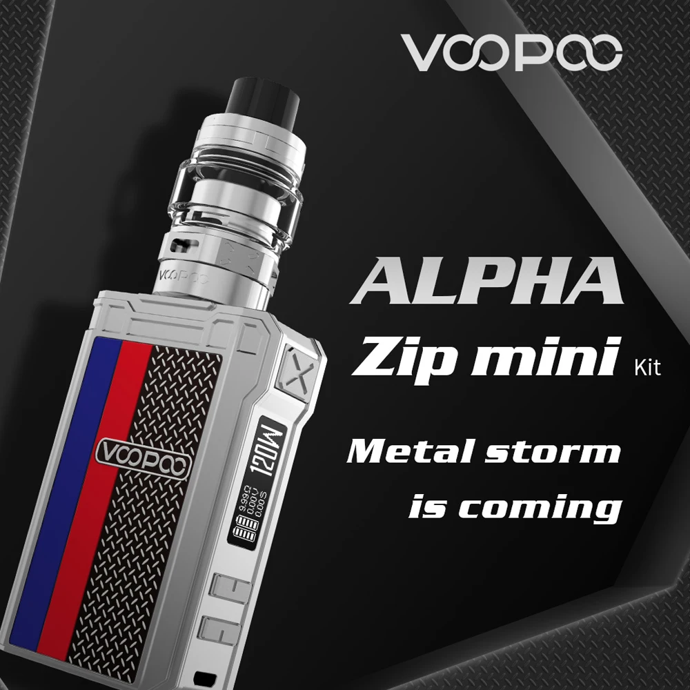 Оригинальный набор VOOPOO ALPHA ZIP Mini Vaper 4400 мАч батарея 120 Вт бокс мод испаритель Vapor Mod