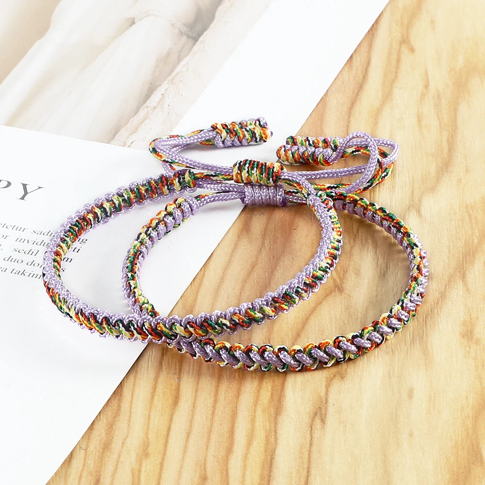2 шт./набор плетеный браслет в стиле бохо счастливая веревка | Украшения и