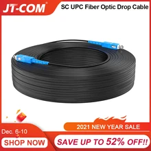 SC UPC to SC UPC Fiber Optic Drop Cable Single Mode Simplex 2.0mm Outdoor Fiber Optic Patch Cord Optical Patch Cable