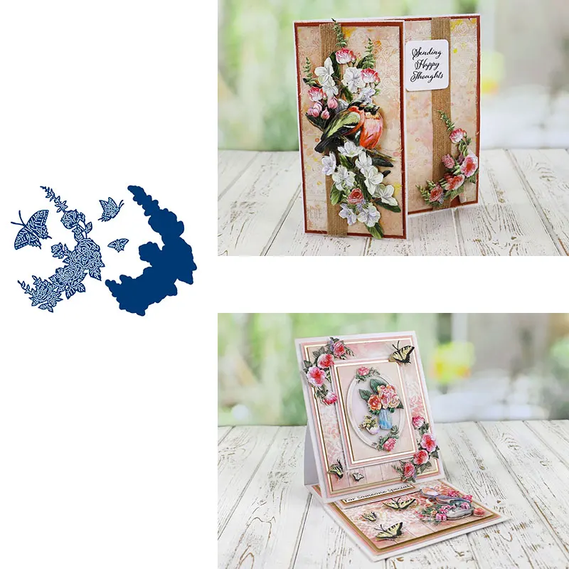 

Butterfly Spring Flower Metal Cutting Dies for DIY Scrapbooking Crafts Dies Cut Stencils Maker Photo Album Template Handmade