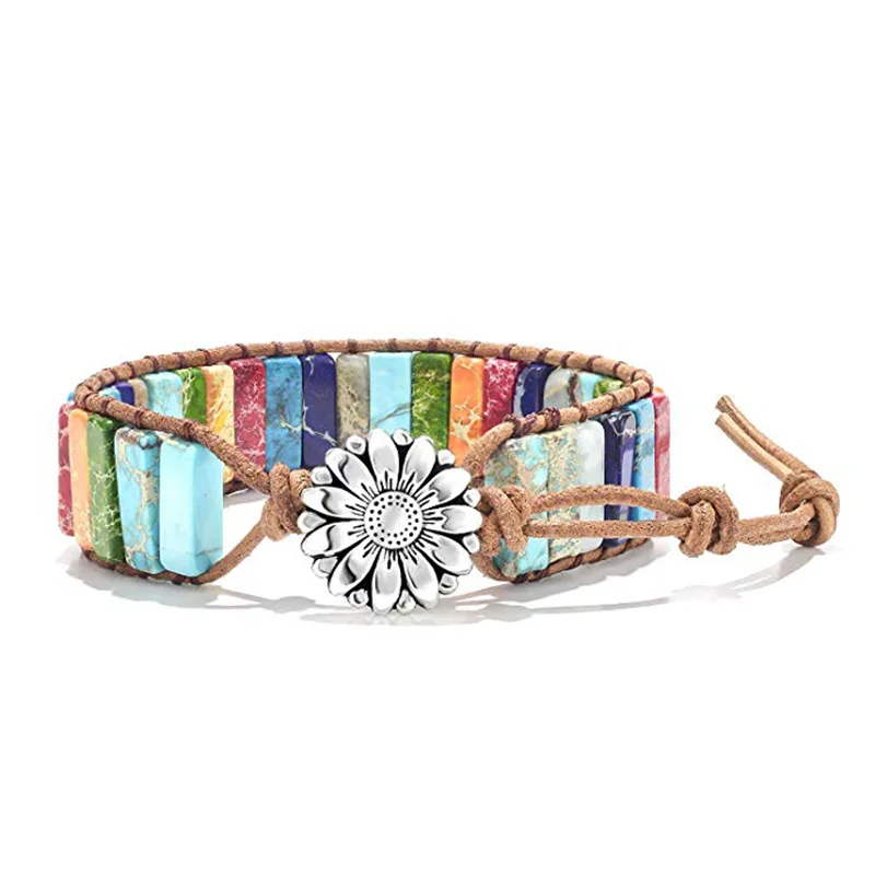 

Bracelet Jewelry Wild Single Circle Popular Colorful Natural Stone Bracelet DIY Handmade Accessories Bracelets for Women
