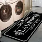 Черный прочный Противоскользящий дверной коврик для дома, дома, прачечной, коврик для декора