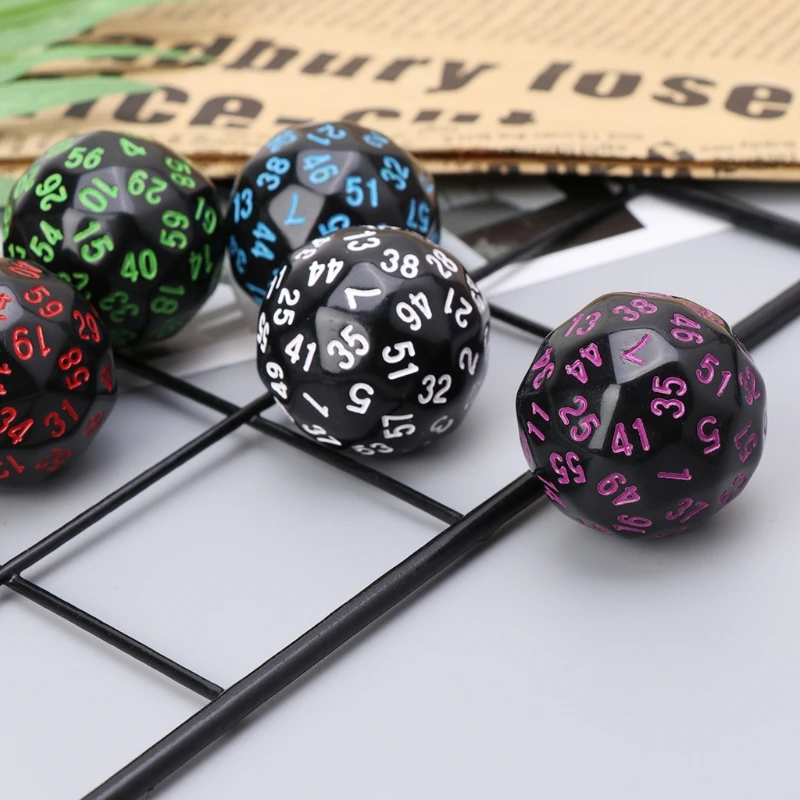 

6Pcs 60 Sided D60 Polyhedral Dice For Casino RPG MTG Party Table Board Game 875D