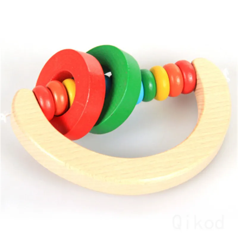 

Rattle Educational Wooden toy 3D Puzzle Wooden Sensory Mathematics Jigsaw Brain Training Early Intellectual Learning