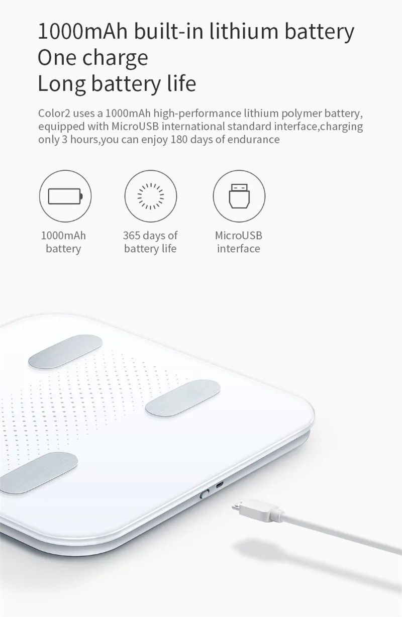 Xiaomi Yunmai Smart Bluetooth Balance Smart App Fat, баланс светодиодный дисплей Usb зарядка Поддержка Android и Ios