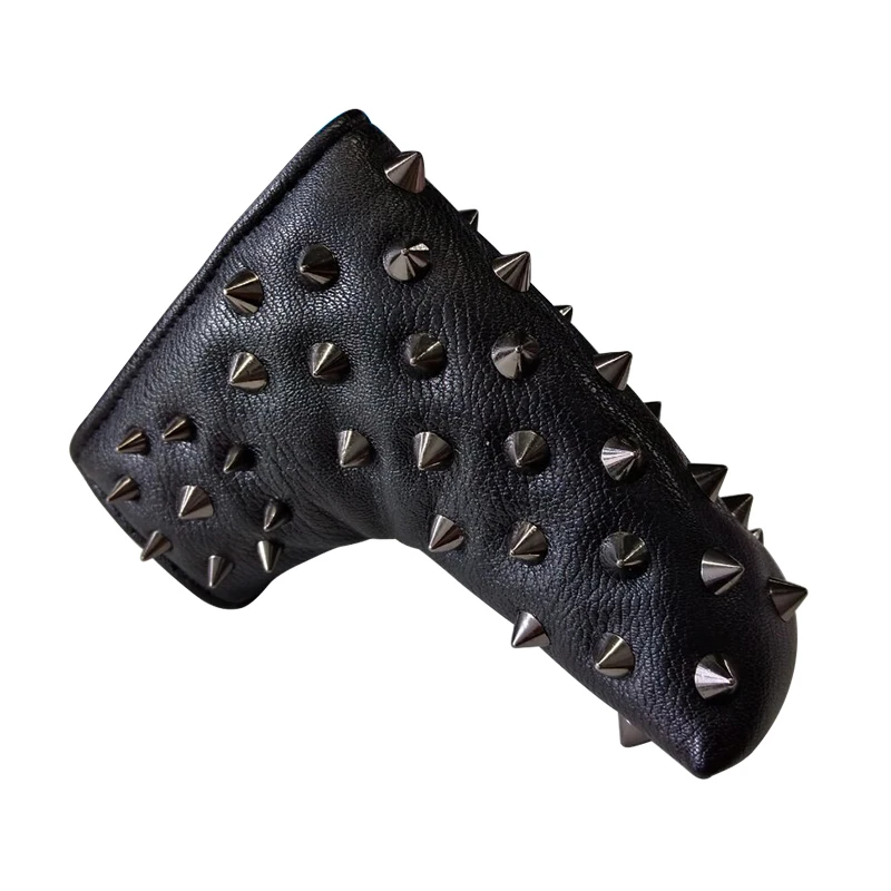 Чехол для головы гольфа с заклепками из искусственной кожи магнитным замком