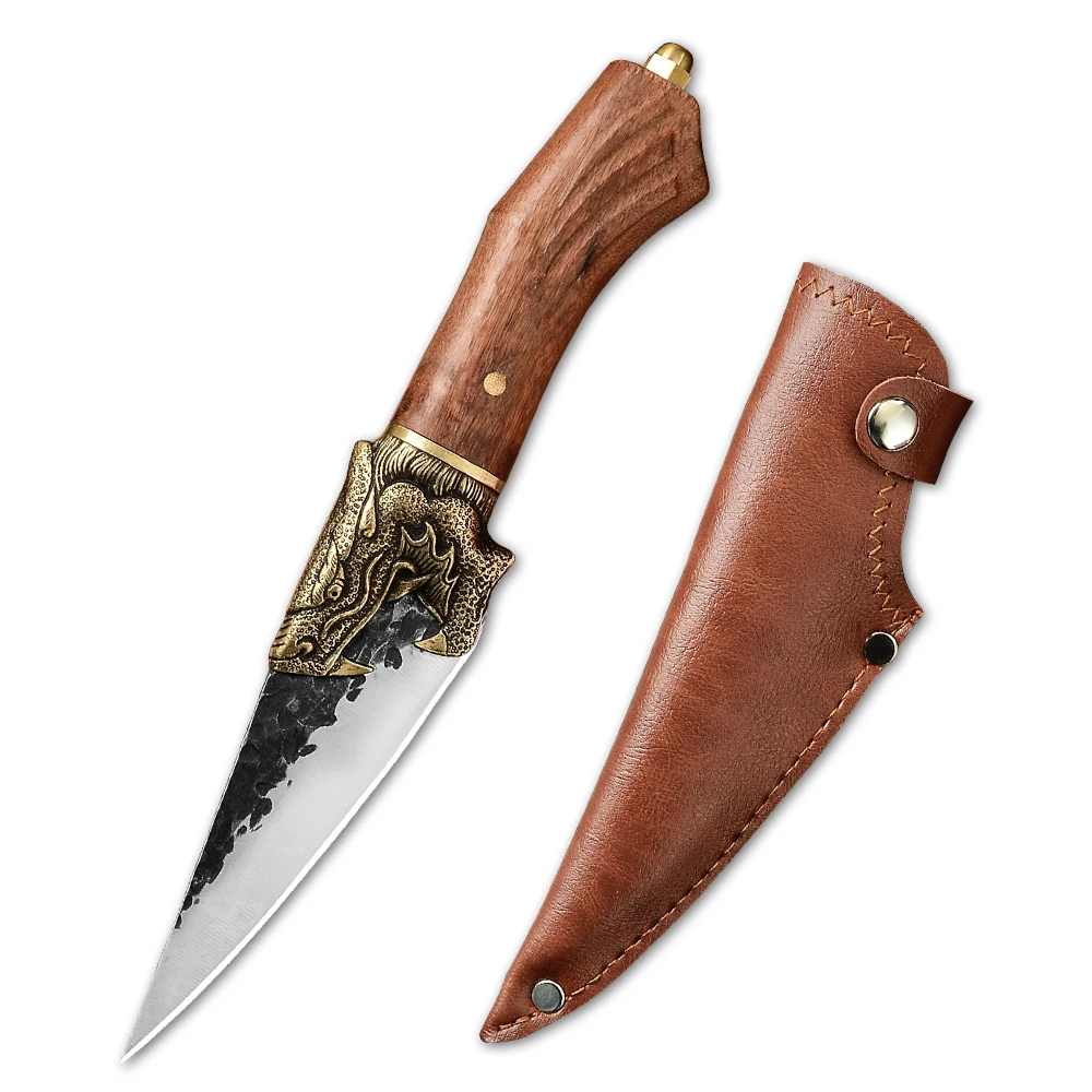 

Damask 7Cr17 Molybdenum Vanadium Steel Kitchen Knife 5 Inch Forged Chopper Ultra Sharp Chopping Knife Chef's Home Cooking Knives