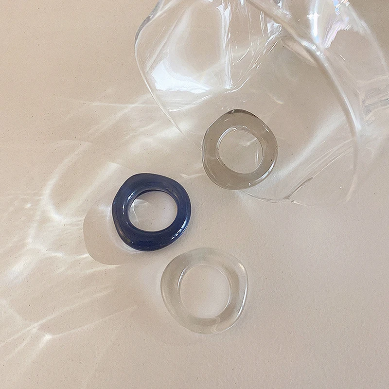 Ins эстетические красочные прозрачной акриловой смолы корейский геометрической