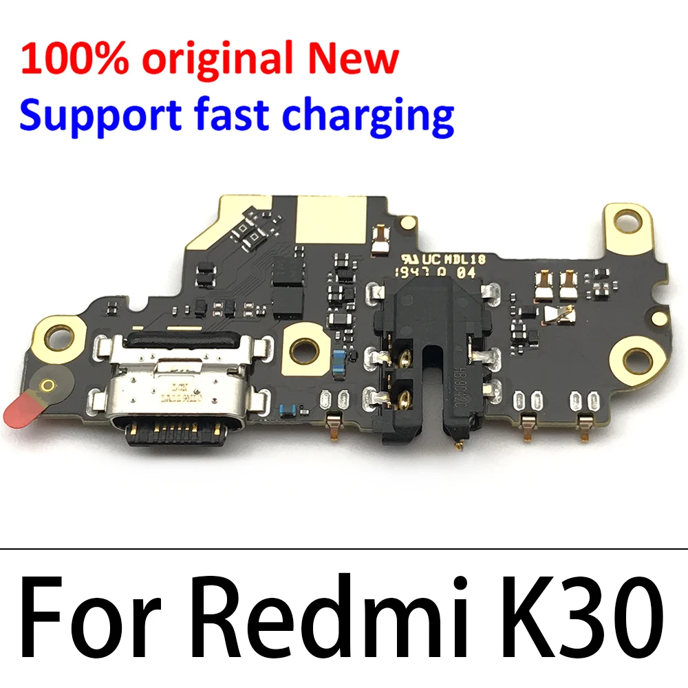 

New For Xiaomi Redmi K30 USB Charging Dock Port Charger Connector Board Flex Ribbon With Mic Microphone Autio Jack