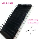 3 лотка 1 секунда цветущие легкие веерообразные ресницы 16 линий смешанный большой цветок 1's 3D наращивание шелковых ресниц