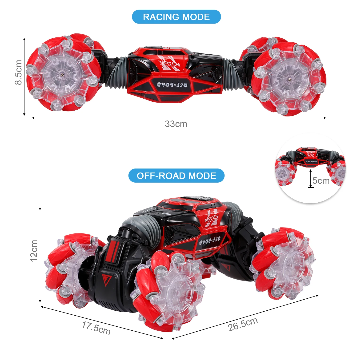 GOOLRC 4WD RC трюк автомобиль часы Датчик жестов управление деформируемый электрический RC Дрифт автомобиль трансформатор игрушки Детские подарки с светодиодный светильник