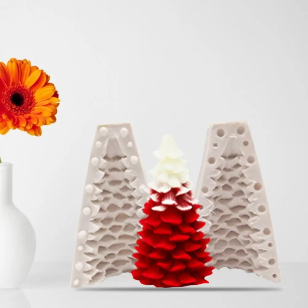 

Christmas Tree Shape Candle Mold 3D Silicone Multi-use Portable Scented Mold for Handicraft Gypsum scented candle mould