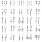 Новая мода 925 стерлингового серебра DIY ювелирных изделий для украшения серьги аксессуары Компоненты кубический циркон разъем под залог