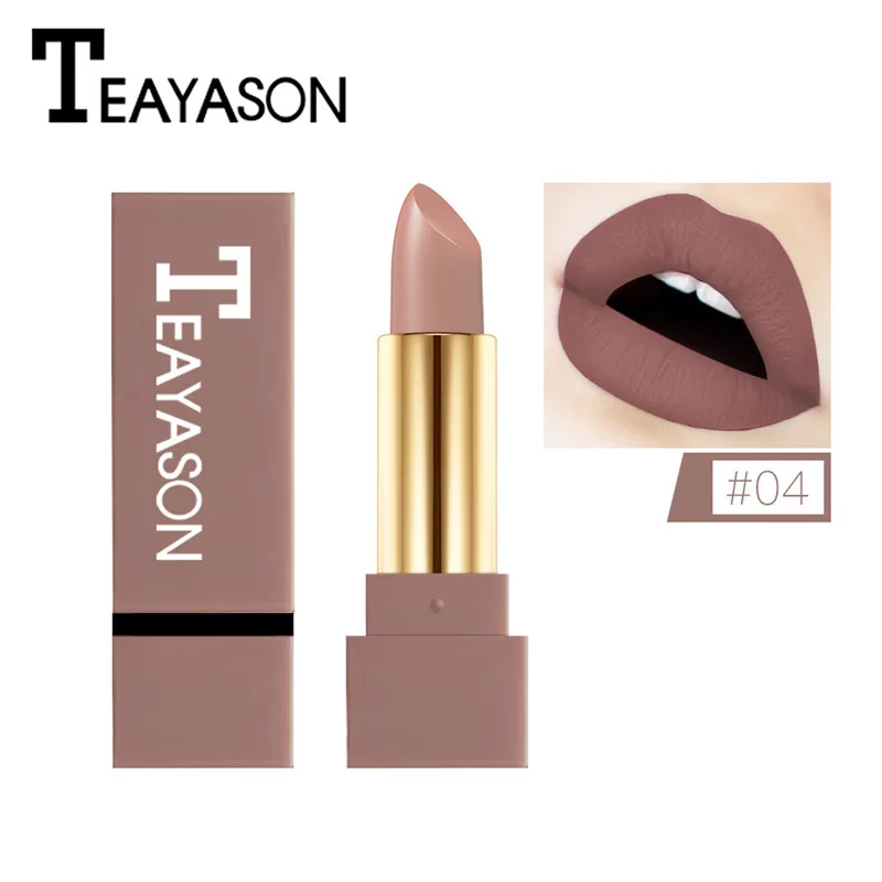 12 оттенков телесного цвета матовая губная помада водостойкий пигмент коричневая