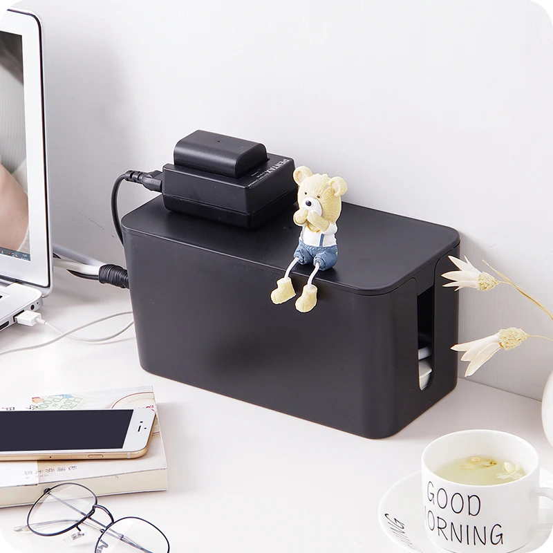 Коробка для управления кабелем крышка полосы питания органайзер шнура проволока