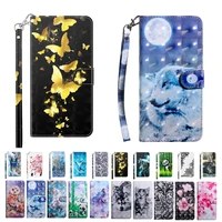 s22 ultra case 3d painted flip leather wallet bags for samsung galaxy s22 plus cover full protection coque for galaxy s 22 capa