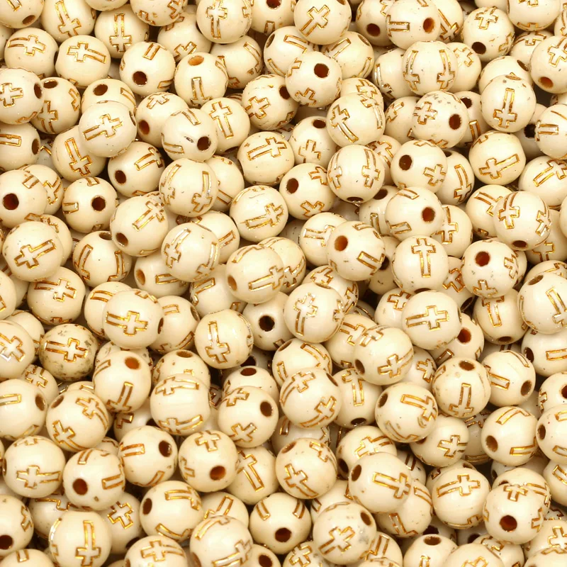 50 шт смешанные цвета бежевого с перекрестными ремешками золотого акриловые