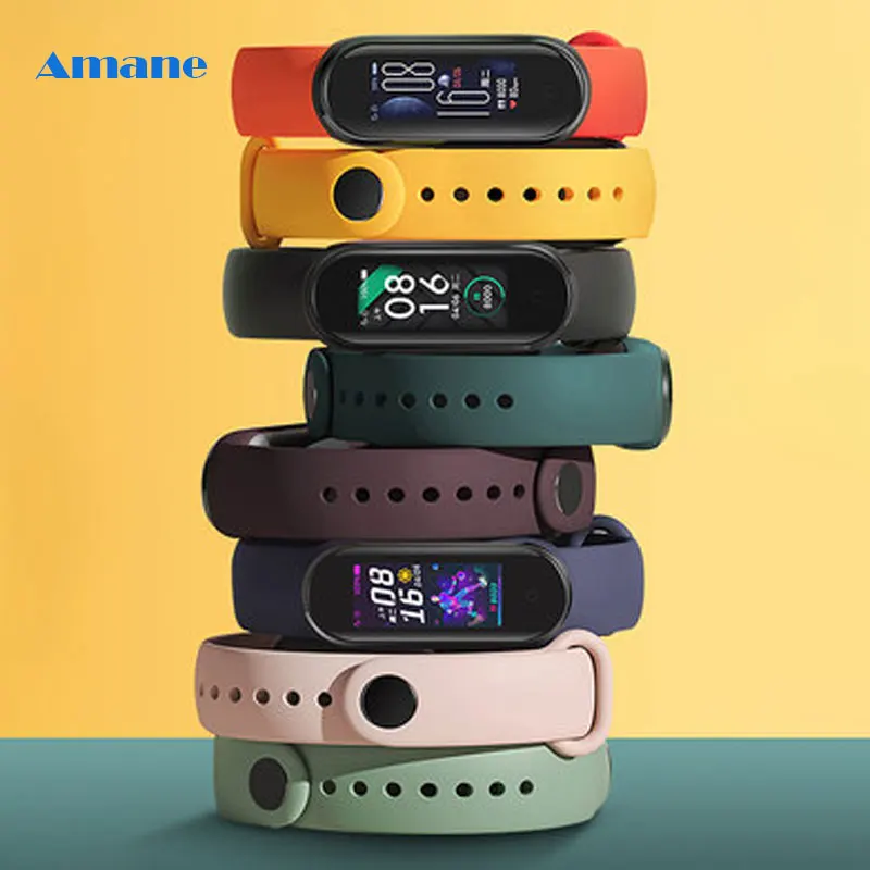 Ремешок M5 M3 M4 для Xiaomi Mi Band 5 4 3 силиконовый черный браслет на запястье