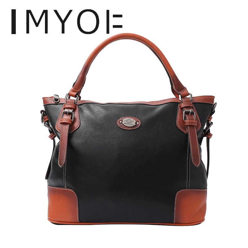

IMYOK New Famous Brand Designer Hand Bags Luxury Large Capacity Traveling Tote Bag Women Leather All-Match Shoulder Bag 2021
