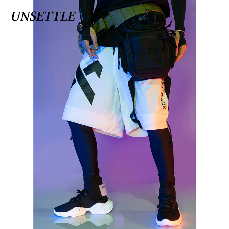 UNSETTLE 2020SS японские летние мужские бегуны в стиле хип хоп шорты уличном с боковыми