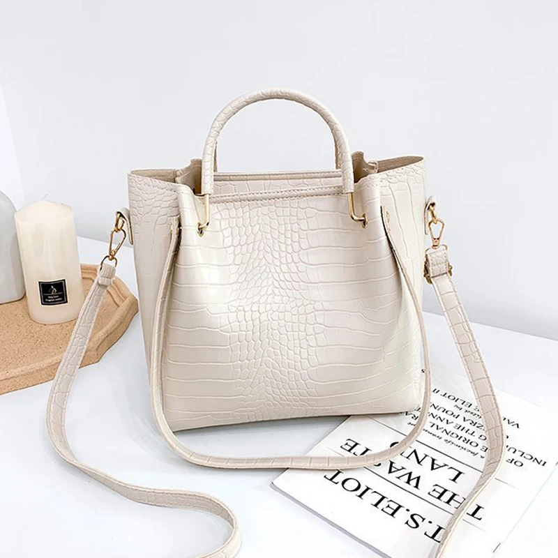 

Сумка-мешок женская из экокожи с узором под камень, 2021