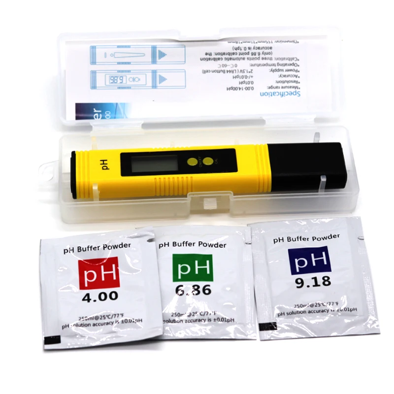 Medidor de pH Digital LCD, pluma medidora de PH de exactitud del probador 0,01, calibración automática para agua, vino, orina, piscina y Acuario