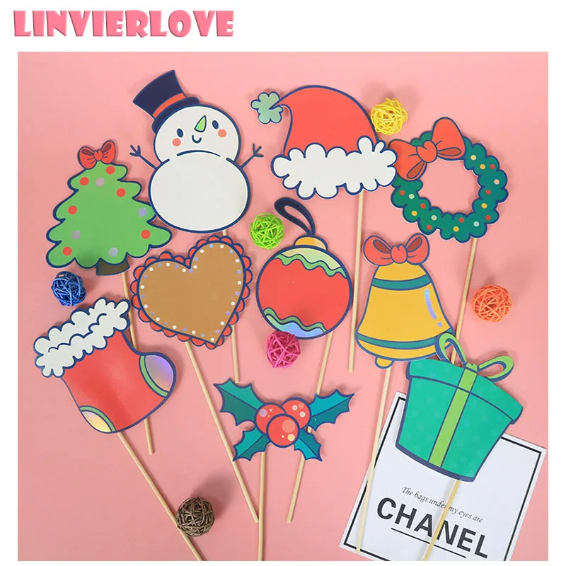 1 упаковка фотографий LINVIERLOVE реквизит для фотосъемки с рождеством украшения