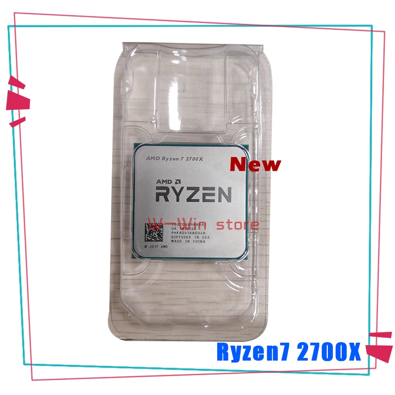 Новый процессор AMD Ryzen 7 2700X R7 3 ГГц Восьмиядерный шестнадцати-поточный 16M 105 Вт