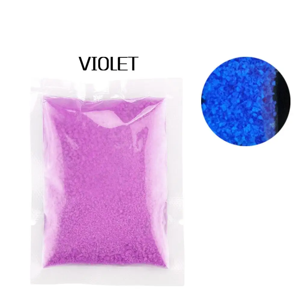 Violet Светится в темноте песок DIY светящаяся рыбка аквариум частицы яркие Люминесцентная вечерние Декор звезда внутри Желая бутылка - Цвет: Violet