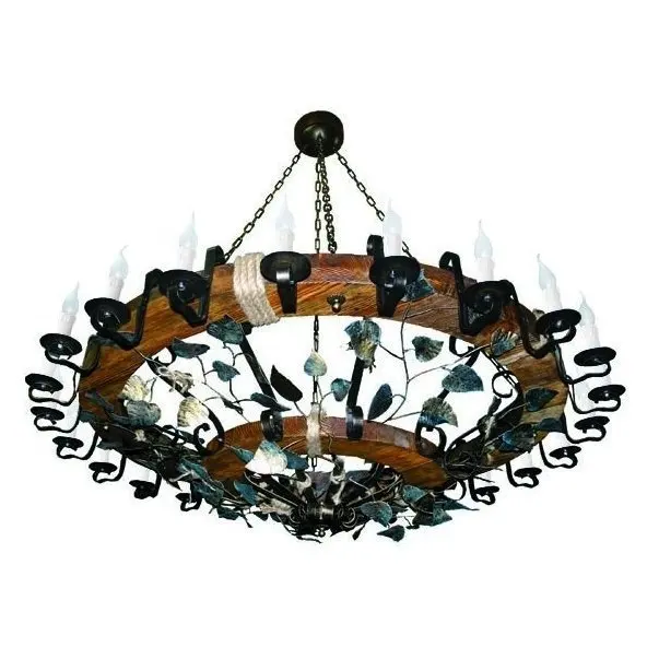 Pendant wooden chandelier Birch beresa-24 tarsma | Освещение