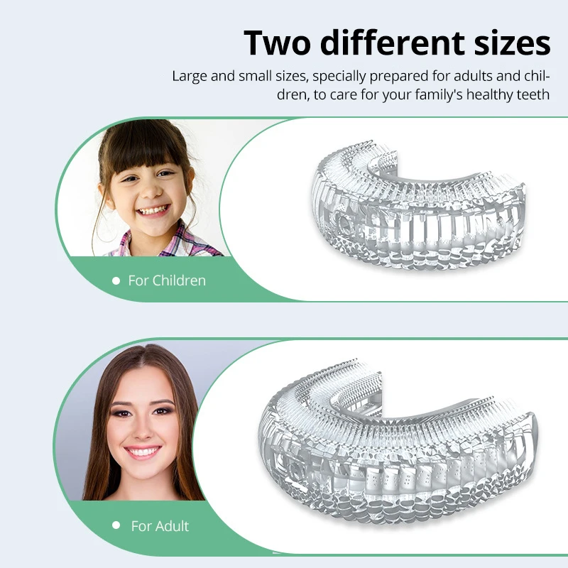 

Electric 360 DegreeToothbrush Head Automatic Clean Replacement Toothbrush Heads Silicone Brush Teeth Heads U Type /C Type